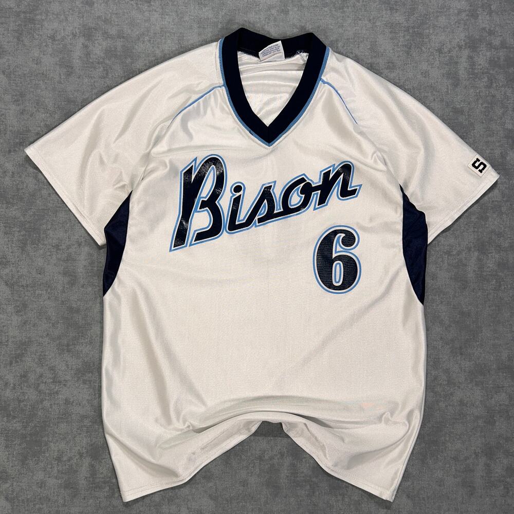 VTG Speedline athletic sportswear baseball jersey Bison #6 womens Medium